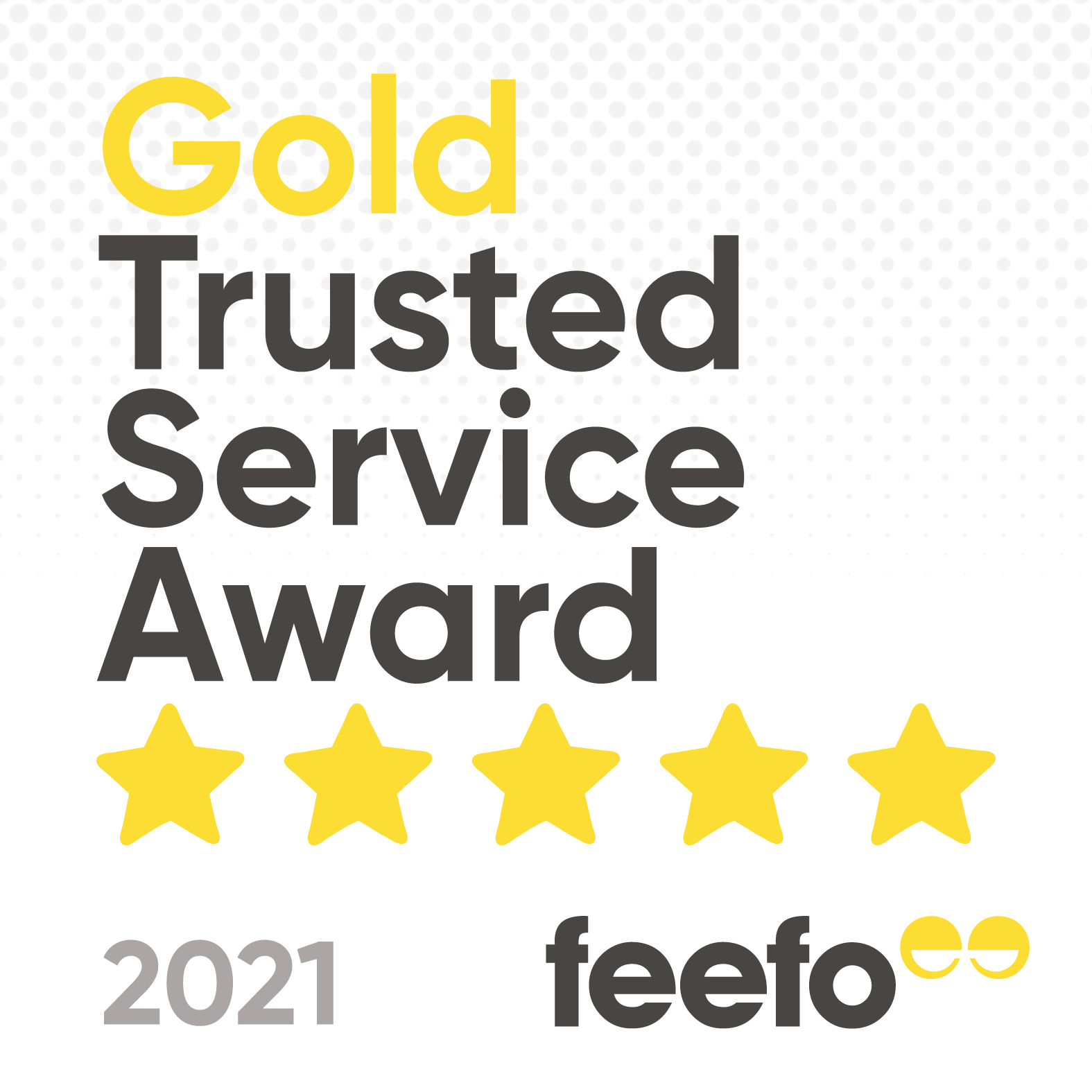 Feefo Gold Trusted Award 2021