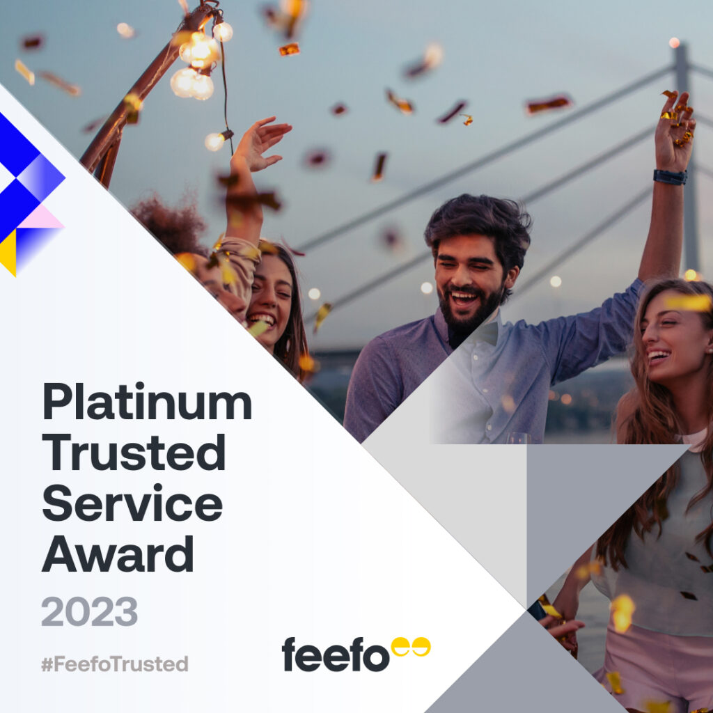 Feefo Platinum Trusted Service award