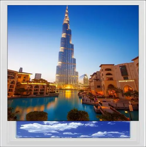 Burj Khalifa In Dubai Digitally Printed Photo Roller Blind - Image 2