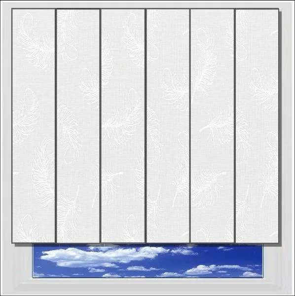 Flutter White vertical blind