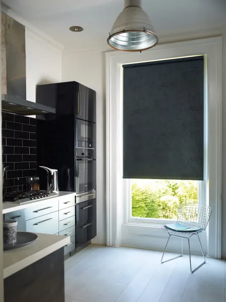 Metz Black PVC Roller Blind - Image 2