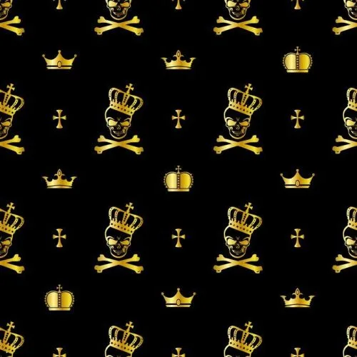 Skulls Gold Digitally Printed Photo Roller Blind - Image 2