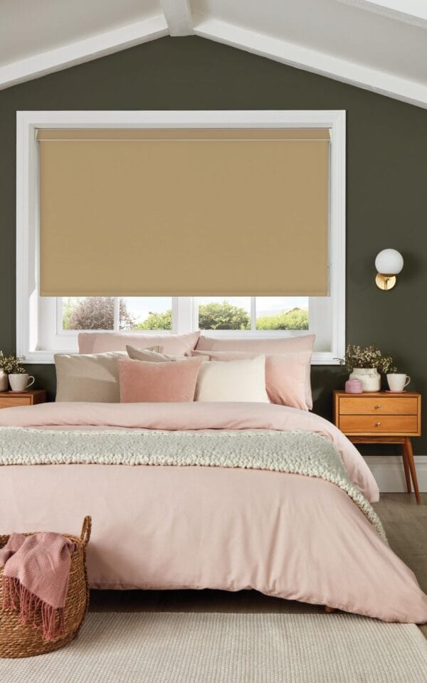 Shot Silk Champagne blackout roller blind - Image 3