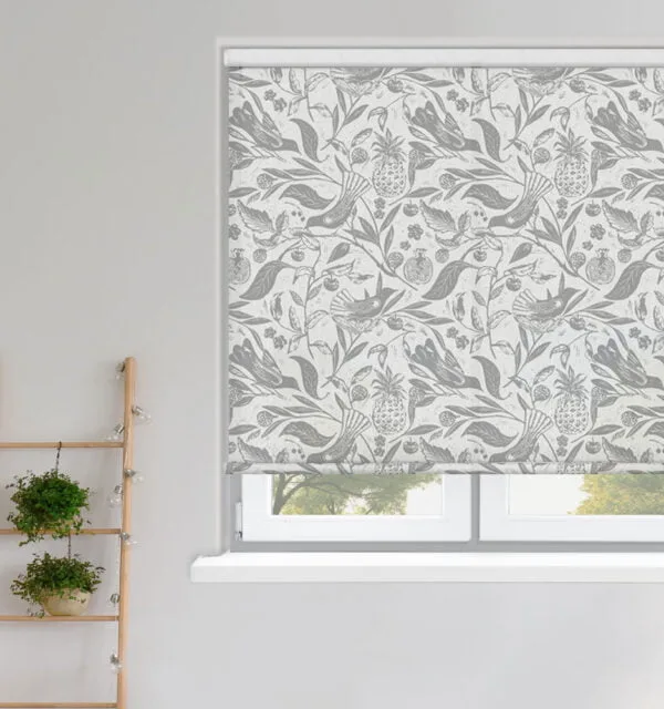 Folk Silver Roller Blind