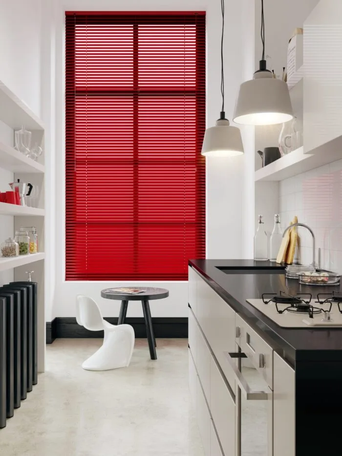 Primary Red Aluminium Venetian Blind - Image 2